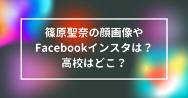 篠原聖奈　顔画像　Facebook　インスタ　高校　どこ